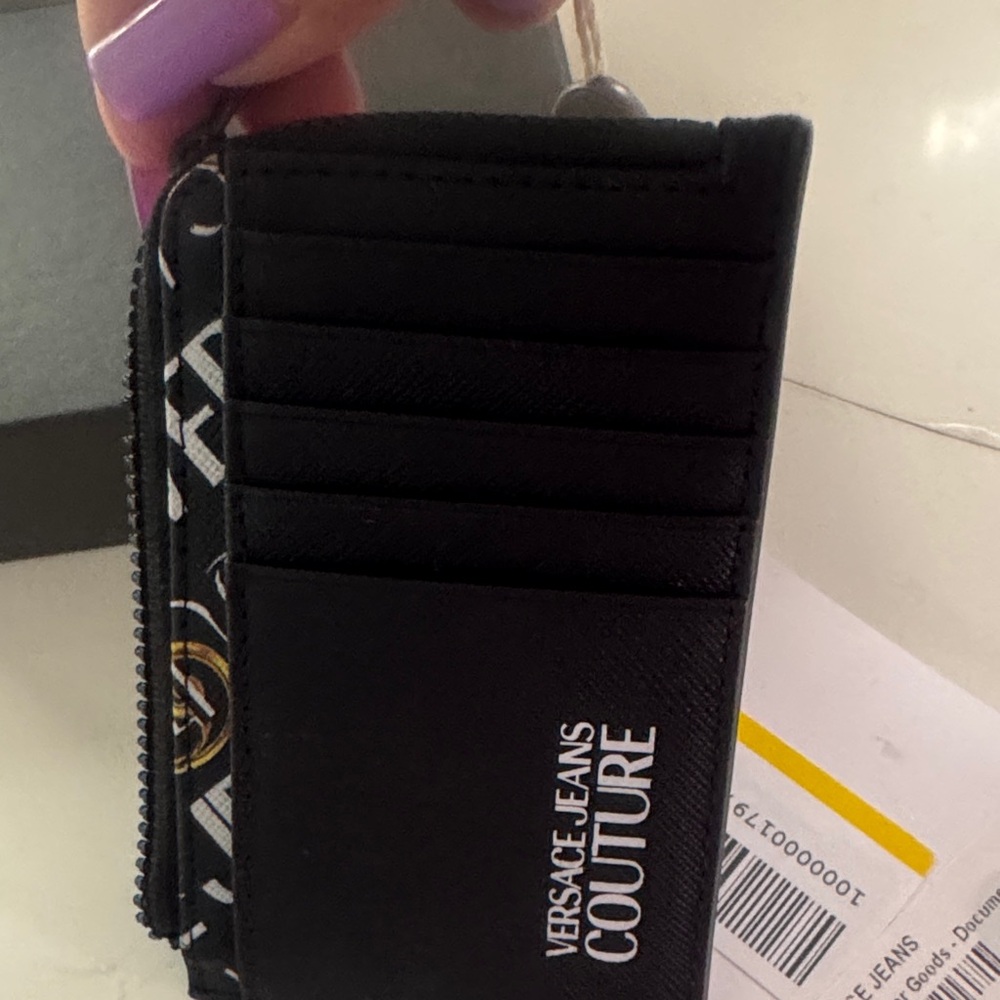 Versace Jeans Couture Black, White and Gold Card Holder - Picture 6 of 16